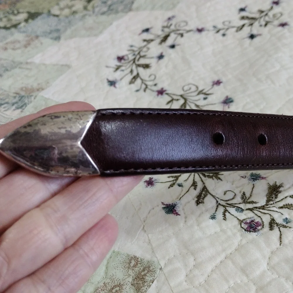 Vintage Onyx By‎ Brighton Toronto Taper Leather Belt Size 40